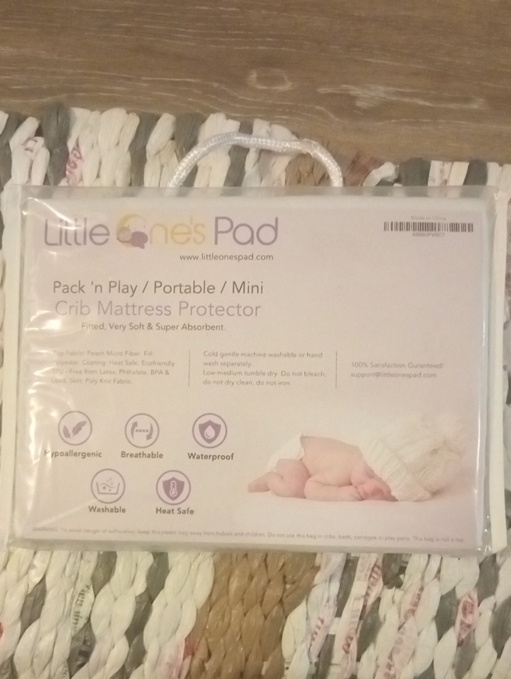 Little One's Pad White Pack 'n Play Crib Mattress Protector